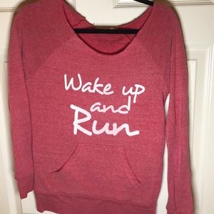 Wide neck sweatshirt